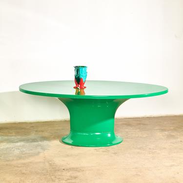 Green Pedestal Dining Table
