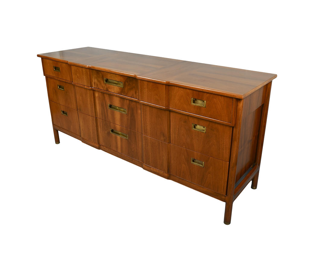 Walnut Long Dresser Or Credenza John Widdicomb Mid Century Modern