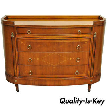 French Louis XVI Cherry Italian Demilune Sideboard Buffet by Buying &amp; Design