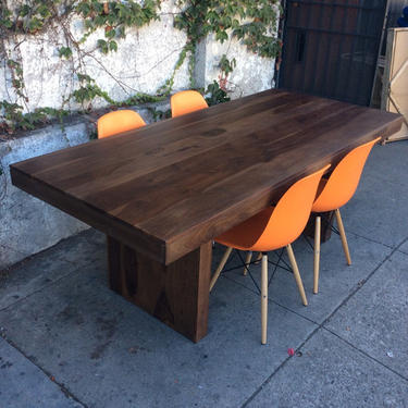 Mid Century Solid Wood Dining Table