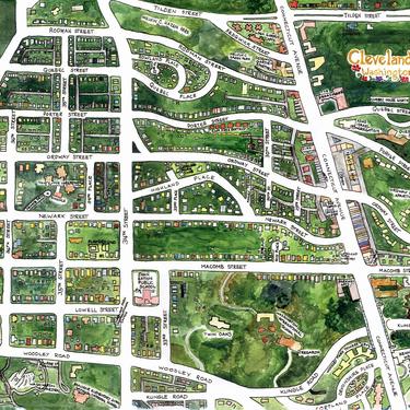 Map of Cleveland Park, Washington, DC, 16"x20"