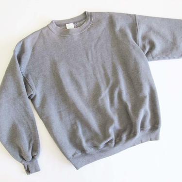 Vintage Gray Pullover Sweatshirt L - Pannill Smoke Gray Crewneck Athletic Sweatshirt - Vintage Blank - Solid Color - Thick 