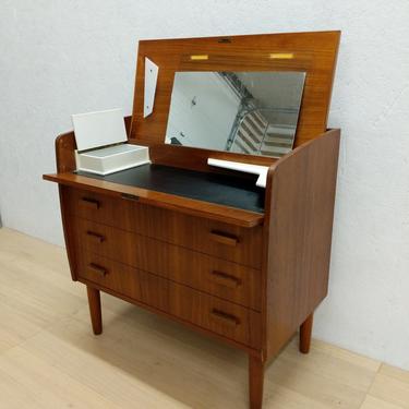 Vintage Danish Modern Teak Vanity / Low Dresser 