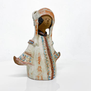 Scandinavia Ceramic Pottery Decorative Doll Vase Pot Or Candle Holder 