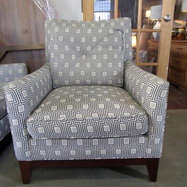 PAIR OF CLUB CHAIRS IN GEOMETRIC FABRIC