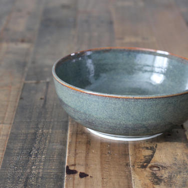 Forest Green Porcelain Serving Bowl | Fruit Bowl | Wheel Thrown | Handmade by CeramicsByCameron