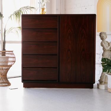 Rosewood Danish Modern Armoire by Brover