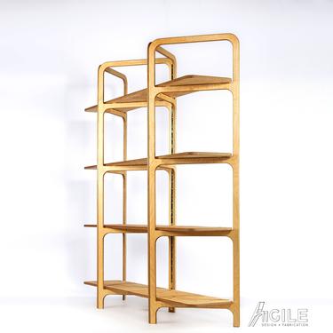 Paravento Bookshelf - minimalist foldable bookshelf, sustainable eco-furniture featuring all natural finishes and dyes 