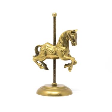 Vintage Brass Carousel Horse, Horse Figurine 