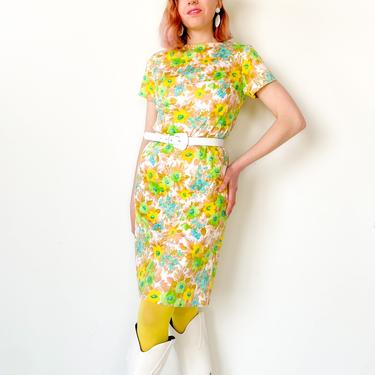 1960s Saturated Shift Dress, sz. M