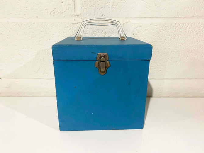 True Vintage Blue Double 45 Box Amfile Platter-pak Records Record