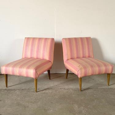 Mid-Century Modern Slipper Chairs- A Pair 