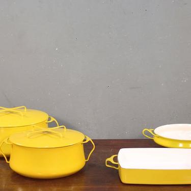Set of 4 Dansk Kobenstyle Yellow Pans