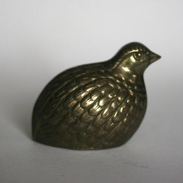 vintage brass quail 