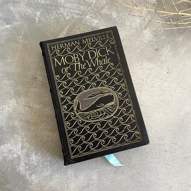 Vintage Moby Dick or The Whale by Herman Melville | Easton Press | Genuine Leather Bound Book | 1977 | Vintage Hard Back Book 