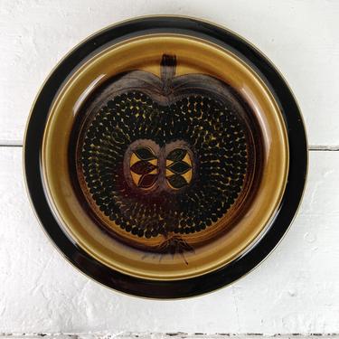 Arabia of Finland brown Fructus chop plate - 13&quot; diameter - 1960s vintage 