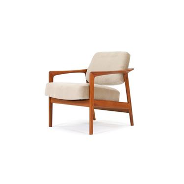 Mid Century Modern Folke Ohlsson for Dux Solid Teak Lounge Chair. Free Shipping 