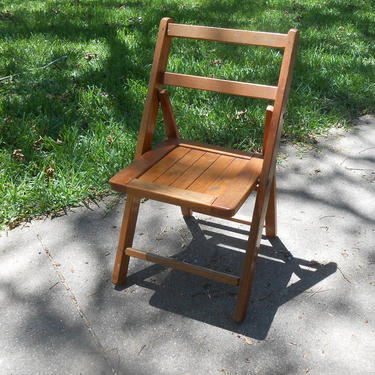 Antique Wood Highchair, Vintage Childrens Wooden Folding Chairs