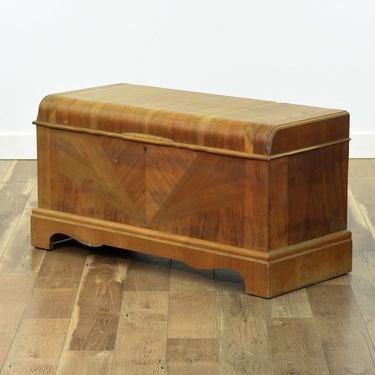 Roos Chests Art Deco Waterfall Marquetry Cedar Trunk 