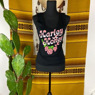 Harley Honey Black Lace Trimmed Tank 