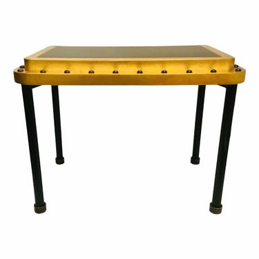 Modern Black and Gold Metal Ace Side Table