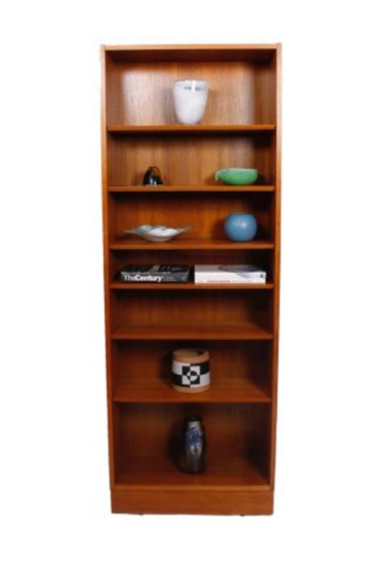 Slim & Tall Danish Teak Adjustable Bookcase by Hundevad