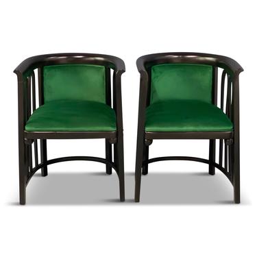 Josef Hoffman Pair of Secessionist Bentwood Arm Chairs for J & J Kohn