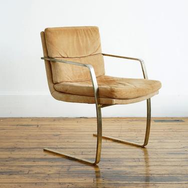 mcm side chair, chrome and suede mcm chair, mcm chair, modern chair, midcentury modern chair, 1970s chair, mcm chrome chair 