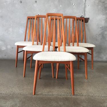 Set of six Danish Modern Eva chairs by Niels Koefoed for Hornslet
