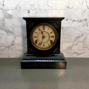1895 Ansonia Enameled Iron Clock 