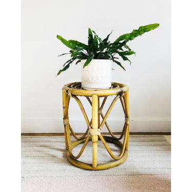 Vintage Rattan Plant Stand / FREE SHIPPING 
