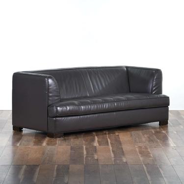 Contemporary Grey Tufted Seat Sofa