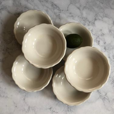 Vintage Syracuse Bowls, Essex shape | set of 6 restaurant ware side dish, fruit bowls, dessert bowls, diner china bowls, hotel china 