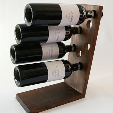 Walnut Wine Rack - Solid American Black Walnut - Table Top 