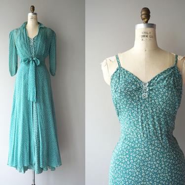 Riddle Me This dress | vintage 1930s dress | silk 30s dress and jacket 