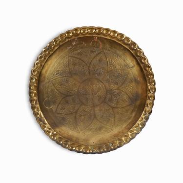 Extra Large Brass Tray Mughal India Round 