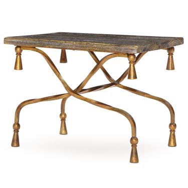 Gilded Wrought Iron Rope Table