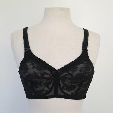 1950s lacy black bettie page bra 