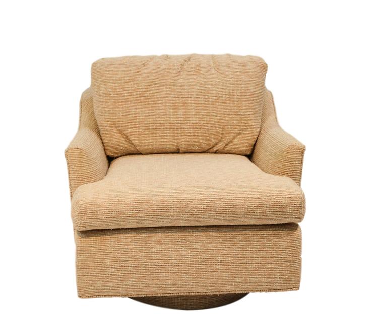 Mid Century Swivel Tub lounge Chair Milo Baughman Style 