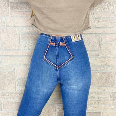 Rag City Blues Vintage High Rise Bell Bottom Jeans / Size 24 25 XS 