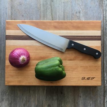 Cherry Cutting Board with Maple and Walnut Accents 