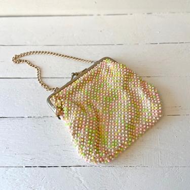 Vintage Colorful Hand Beaded Clutch // Vintage Fun Clutch, Perfect for Evening or Wedding, Vintage Accessory // Perfect Gift 
