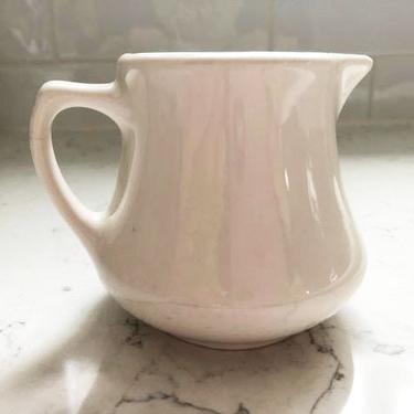Vintage Heavy Homer Laughlin Creamer Hotel Ironstone China Syrup Pitcher Modern Farmhouse by LeChalet