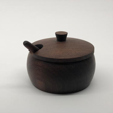 Small Wood Spice Bowl / Walnut Bowl / Hand Turned Bowl / Wood Bowl / Sugar Bowl / Woodturning 