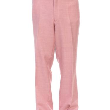 1970S Jaymar Sans A Belt Light Pink Polyester Men's Pants 