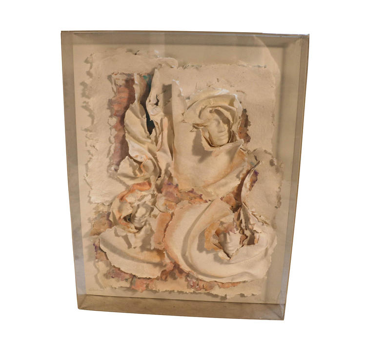 Marcia Mazur-Gold and Ross Mazur Mid Century Handmade Paper Sculpture 