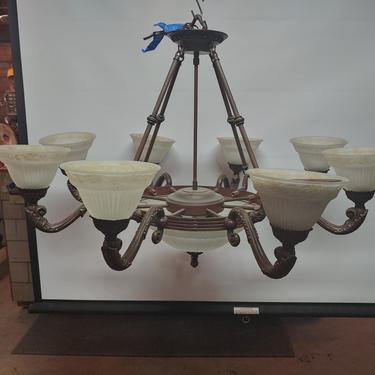 Contemporary Lighting 8 arm chandelier with ceiling mount