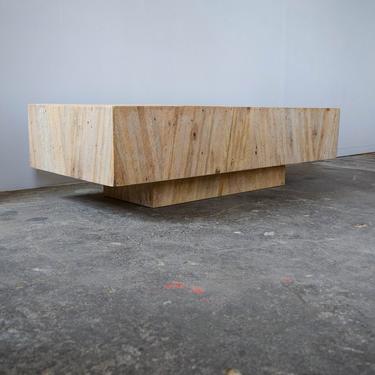 Custom Reclaimed Wood Plinth Style Coffee Table/ Bench 