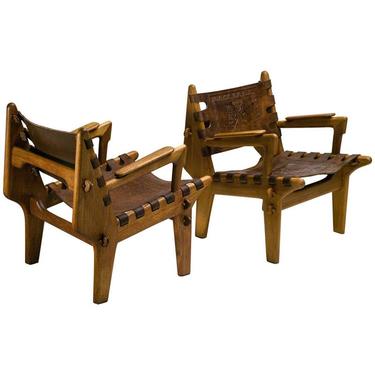 Pair of Ecuadorian Lounge Chairs by Angel Pazmino  - 2nd Pair