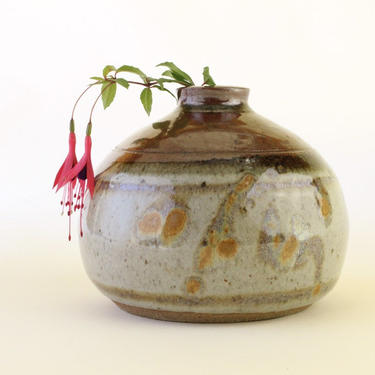 Studio Pottery Bud Vase / Vintage OOAK Handmade Glazed Mid Century Modern Ceramic 